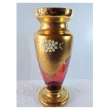 Vintage Large Czech Bohemian Glass vase