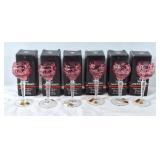 6 Nachtmann Traube cranberry cut-to-clear