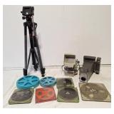 Tripod, baia reviewer dual 8, big shot Polaroid