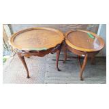 Pair of elegant side tables with removable tops