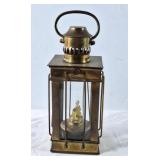 Vintage Brass Kerosene Hanging Cage Oil Lamp