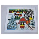 Maud Lewis Print "Covered Bridge in Winter" -