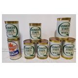 Quaker State and Supertest Vintage oil cans with