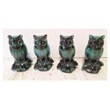 Blue Mountain Pottery-Style owl figurines