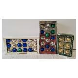 2 boxes of vintage Christmas bulbs marked Rauch