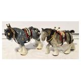 Pair of vintage porcelain horses