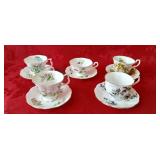 5 Royal Albert matching tea cups and saucers