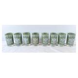Vintage green Dominion Glass tumblers