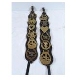 Horse Brass Badges on leather straps