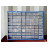Small hardware organizer loaded with hardware