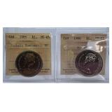 ICCS Graded Mint State 1985 Canada Nickel One