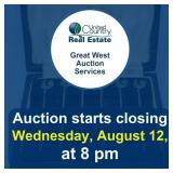 Auction begins to close Wednesday, August 12,