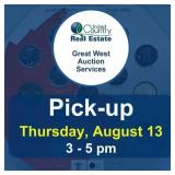 Pickup is Thursday, August 13, 2026, at 3 ï¿½ 5 pm