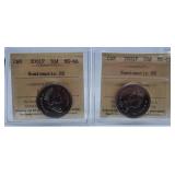 ICCS Graded Mint State 2001P and 2002P Canada 50