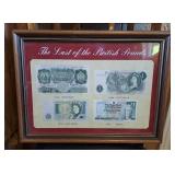"The Last of the British Pounds" Framed Display.