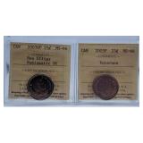 ICCS Graded Mint State 2003WP and 2005P Canada