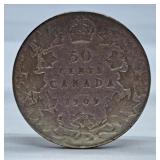 Very Good 1909 Canada 50 Cent Piece