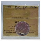 ICCS Graded Mint State 1960 Canada Quarter