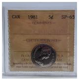 ICCS Graded Specimen 1981 Canada Nickel