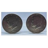 Pair of 1971 U.S.A. Half Dollar Coins