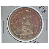 Mint State 1958 Canada One Dollar Coin with