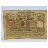 1920 German One Mark Note