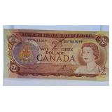 1974 Canada Two Dollar Bill