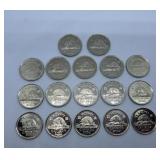 2023 and 2024 Canada Nickels. 17 in Total.