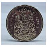 Mint State 1968 Canada 50 Cent Piece