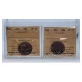 ICCS Graded Specimen 1979 and 1980 Canada