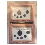 Pair of Solid Oak Birthyear Coin Set Displays