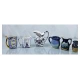 Collection of Creamers in Various Shades of Blue