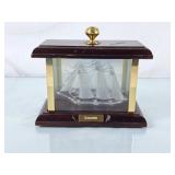 Glass Schooner in Shadow Box - Made in Britain