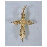 Beautiful 14K Gold Cross Pendant