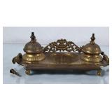 Lovely Brass Inkwell - Needs Repair, See Photo
