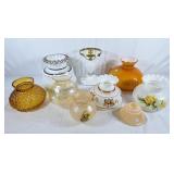 Various lamp shades and 1 base
