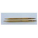 Vintage Gold-Tone Pen Set - Twist to Retract