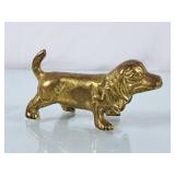 Solid Brass Basset Hound Dog Figure