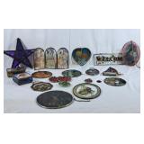 Lot of sun catchers, glass star, glass cases