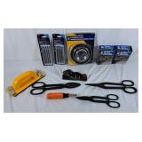 Lot of various tools, metal cutters, screwdriver,