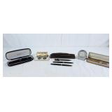 Collectible pens, perpetual calendar, clock, etc