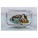 Beautiful Hand Painted Glass Paperweight