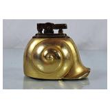 Vintage Brass Snail Table Lighter