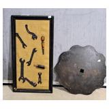 Vintage Tools Mounted on Board & Disc Blade