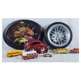 Lot of cars and car clocks