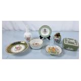 Vintage Birks Porcelain Lighter, Wedgwood Trinket