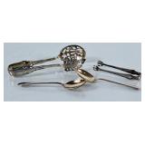 Vintage Sterling Tongs & Spoons