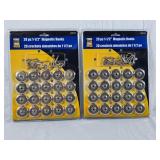 Two 20 pc 1-1/2" magnetic hooks