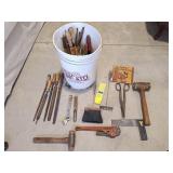 Handyman lot! Files, tin snips, folding ruler,