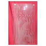 Trio of etched glass panels 22"x47"
